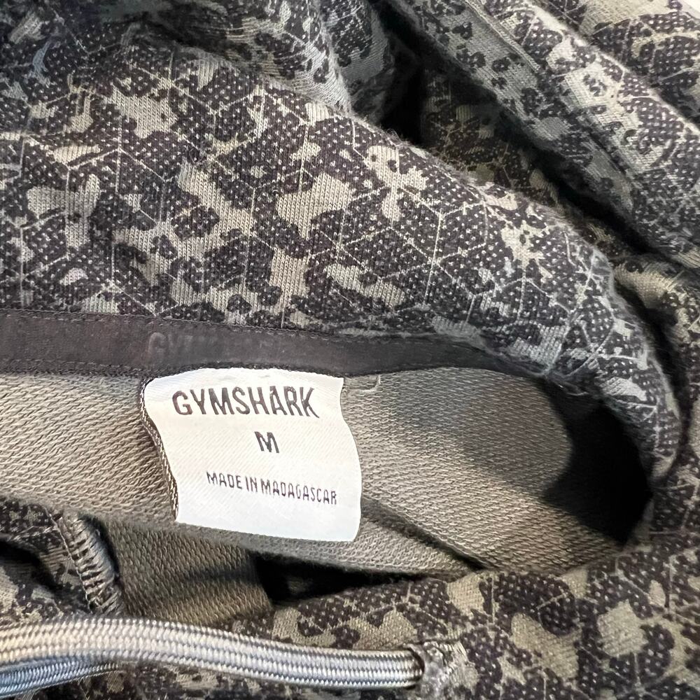 Gymshark black/gray camo hoodie for men size medium - Picture 8 of 9